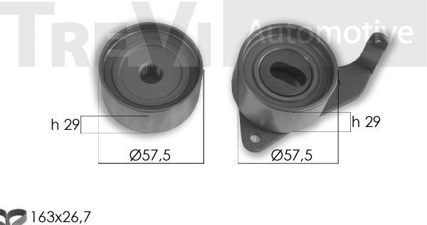 TREVI AUTOMOTIVE Комплект ремня ГРМ KD1403